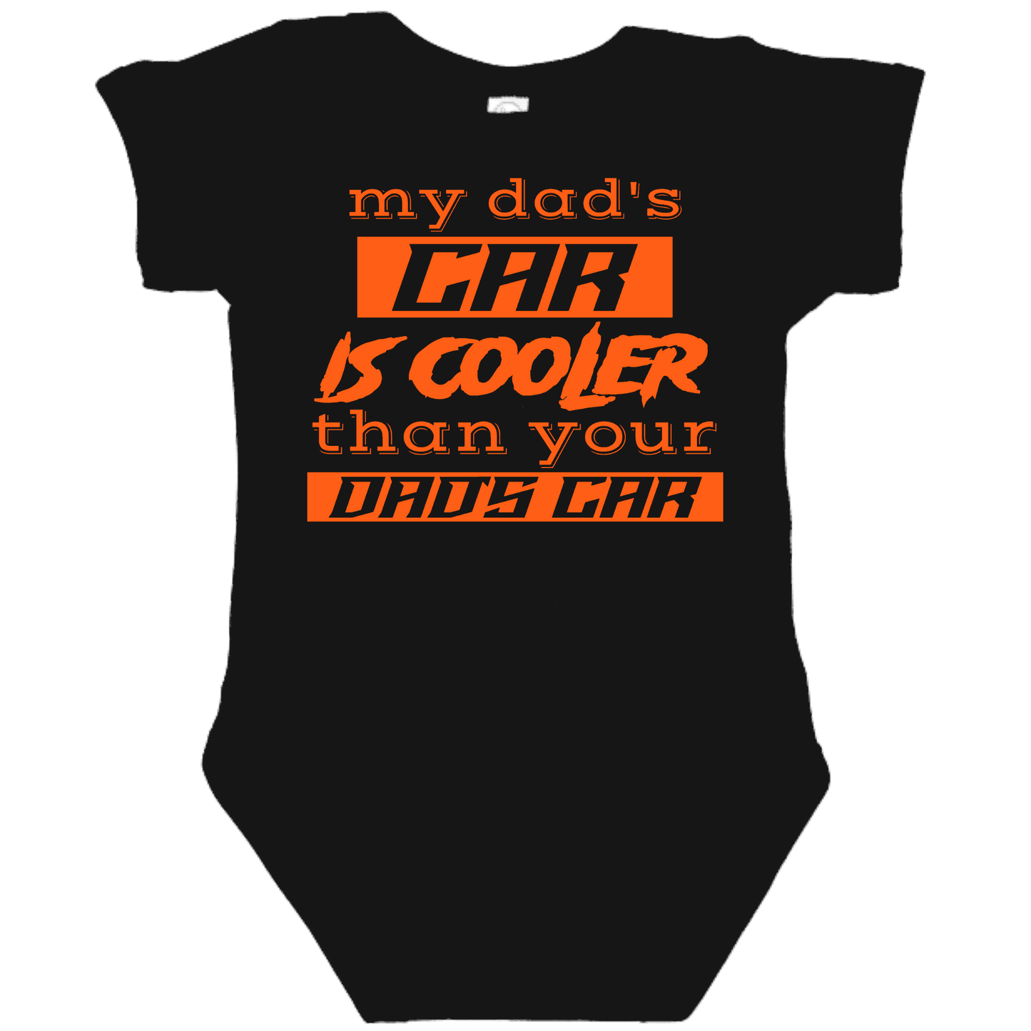 DAD'S CAR Black Onesie