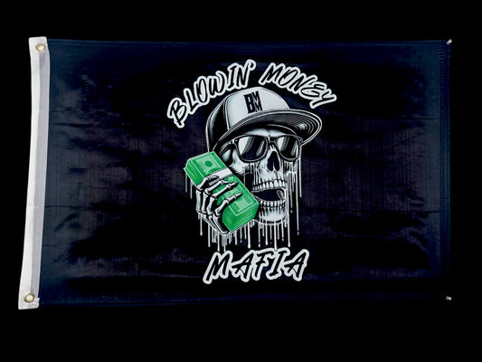 Money Talks Garage Wall Flag