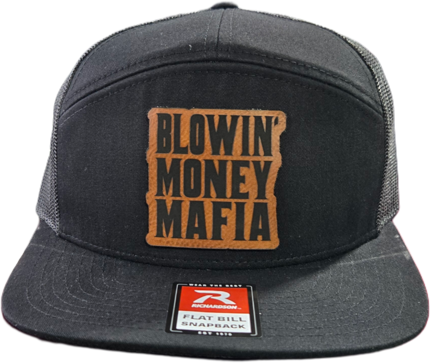 Stacked Logo Leather Patch SnapBack