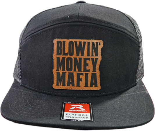 Stacked Logo Leather Patch SnapBack