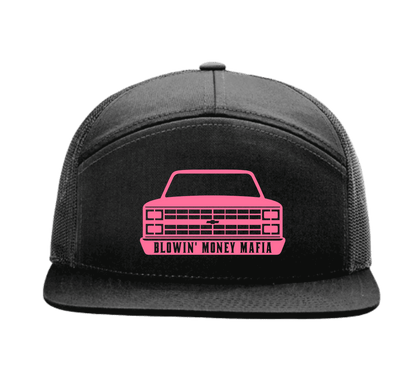 C10 Logo 7 Panel Richardson 168 Black Snapback