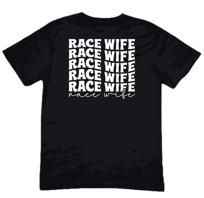 Race Wife Black Tee