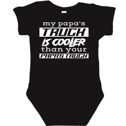 PAPA'S TRUCK Black Onesie