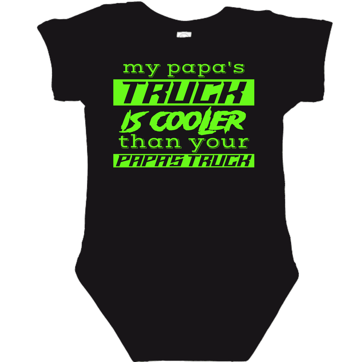 PAPA'S TRUCK Black Onesie