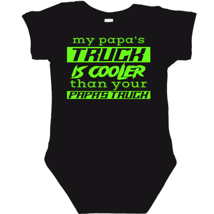 PAPA'S TRUCK Black Onesie