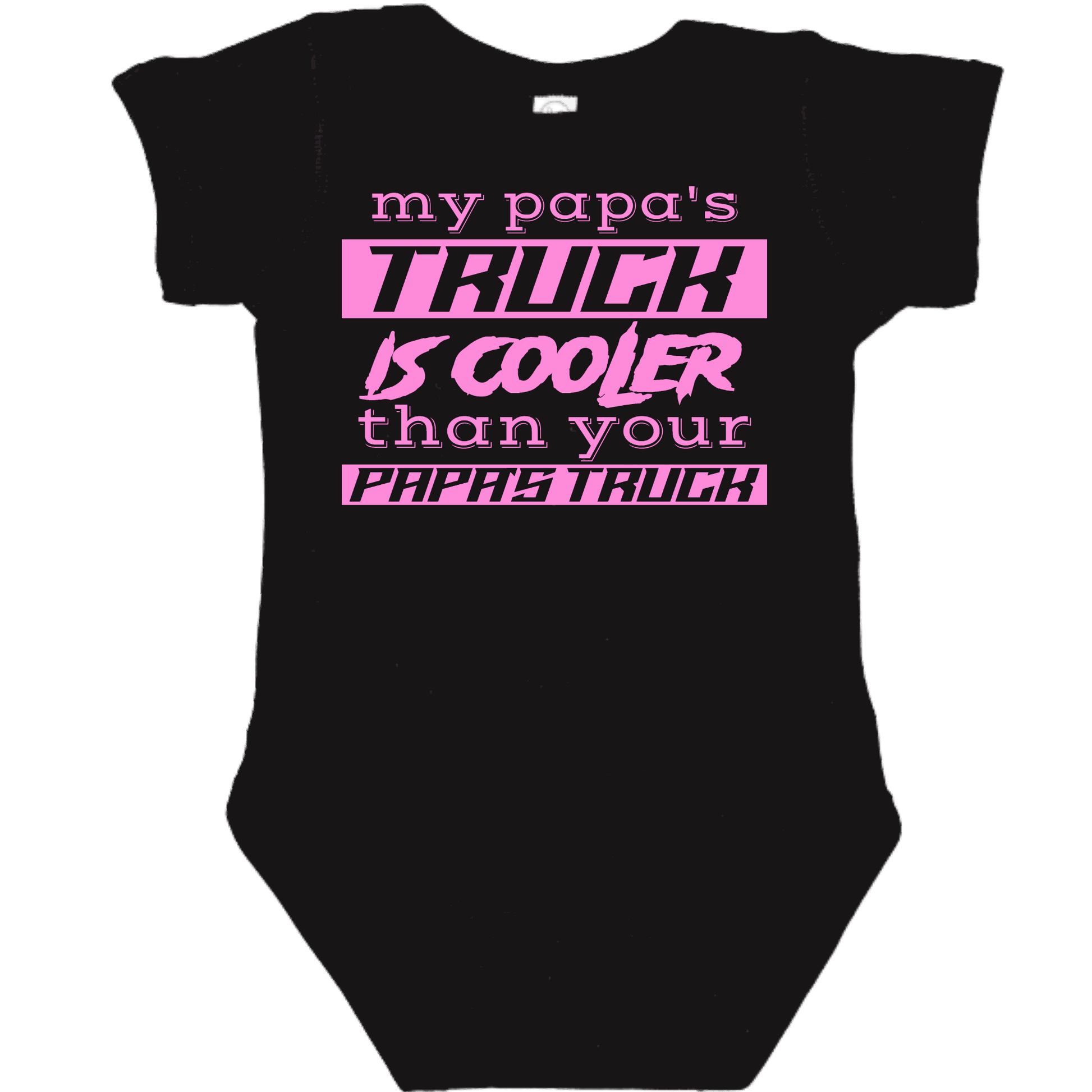 PAPA'S TRUCK Black Onesie