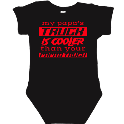 PAPA'S TRUCK Black Onesie