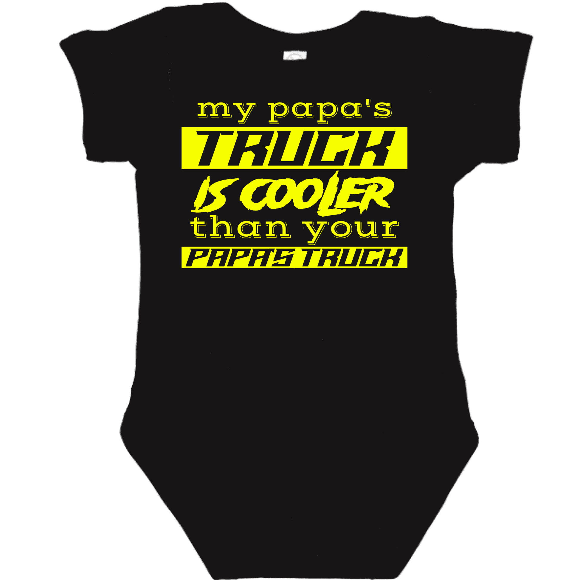 PAPA'S TRUCK Black Onesie