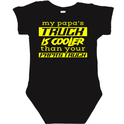 PAPA'S TRUCK Black Onesie