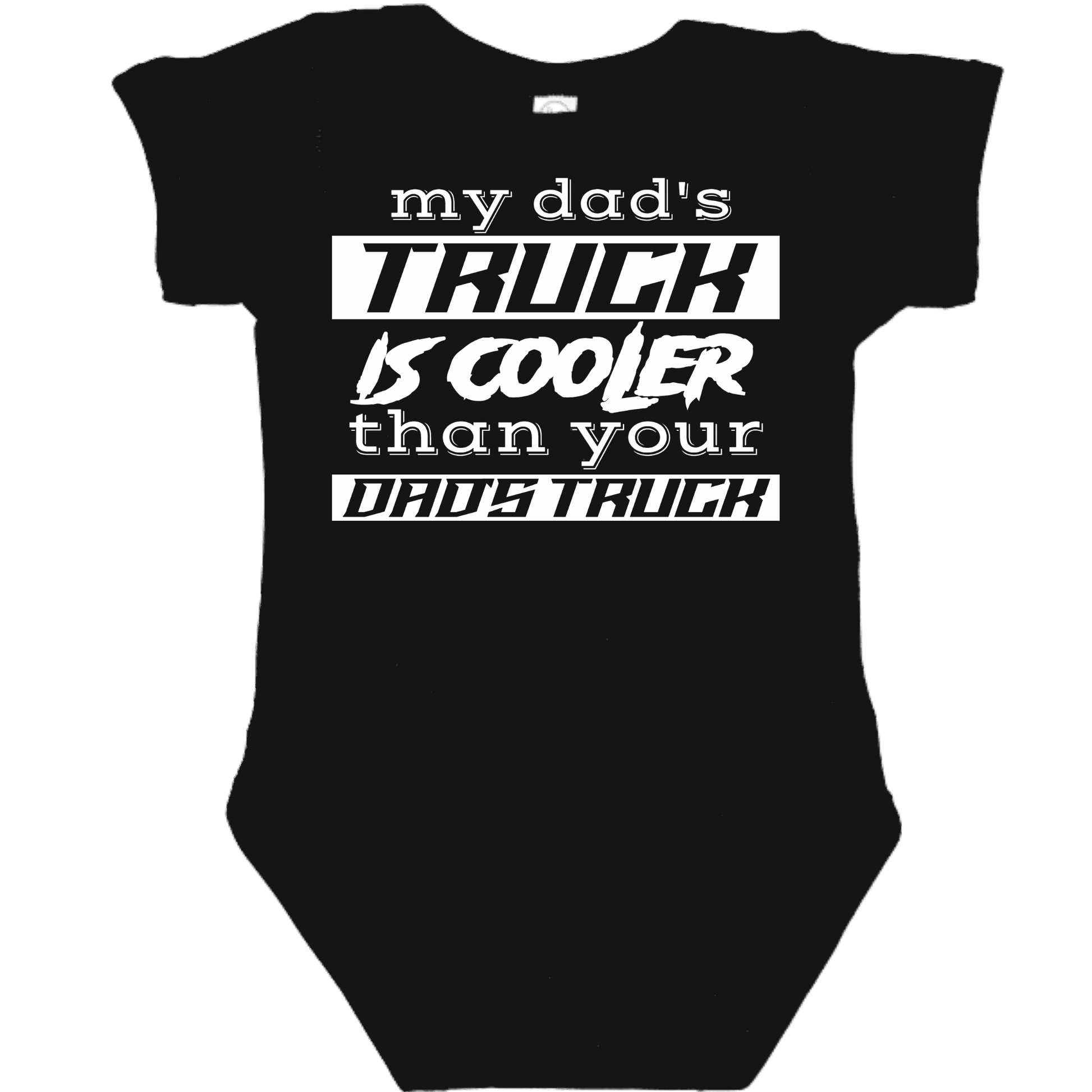 DAD'S TRUCK Black Onesie