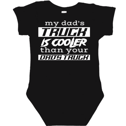 DAD'S TRUCK Black Onesie