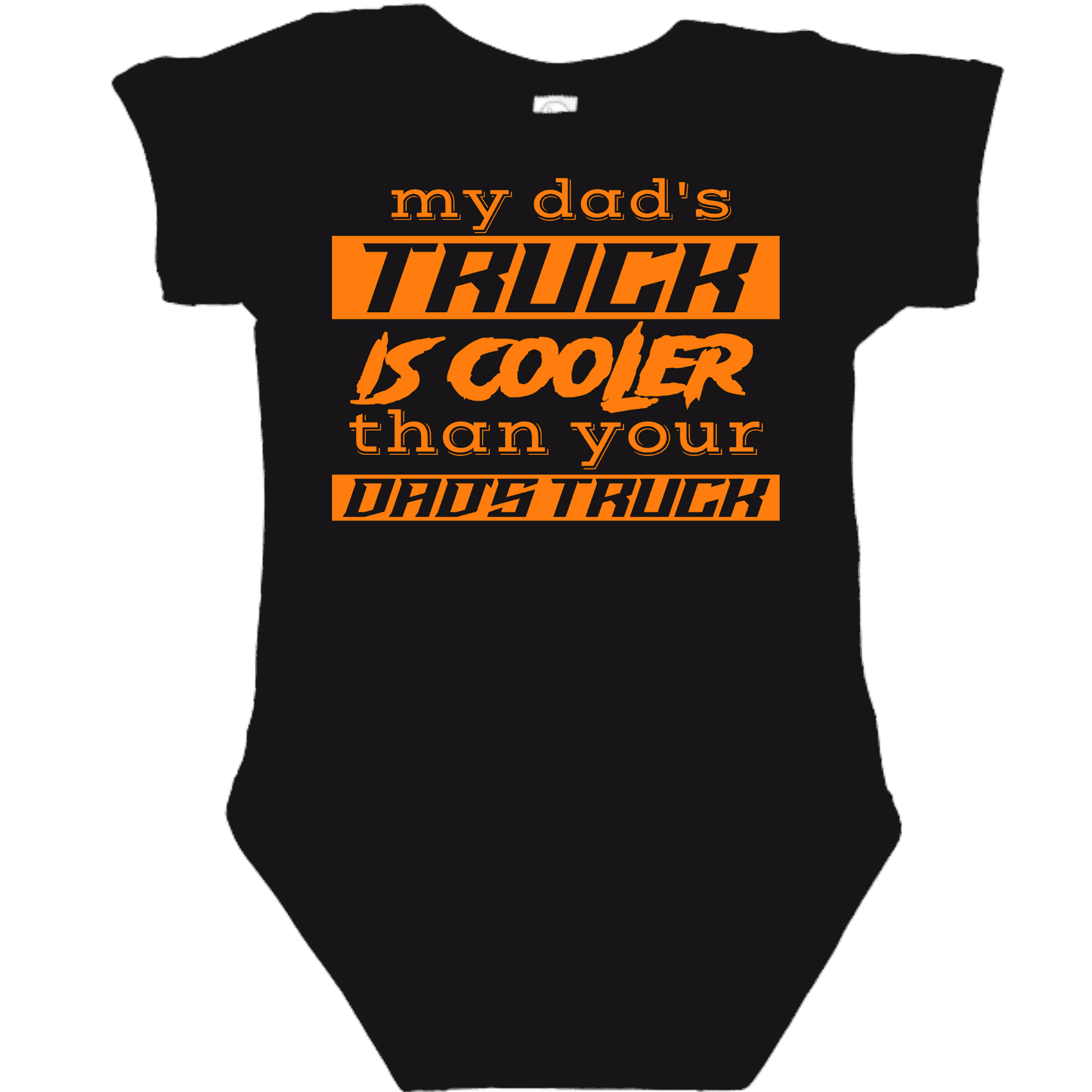 DAD'S TRUCK Black Onesie