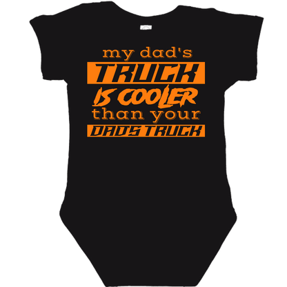 DAD'S TRUCK Black Onesie