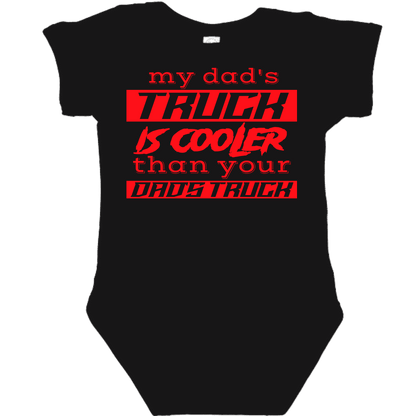 DAD'S TRUCK Black Onesie