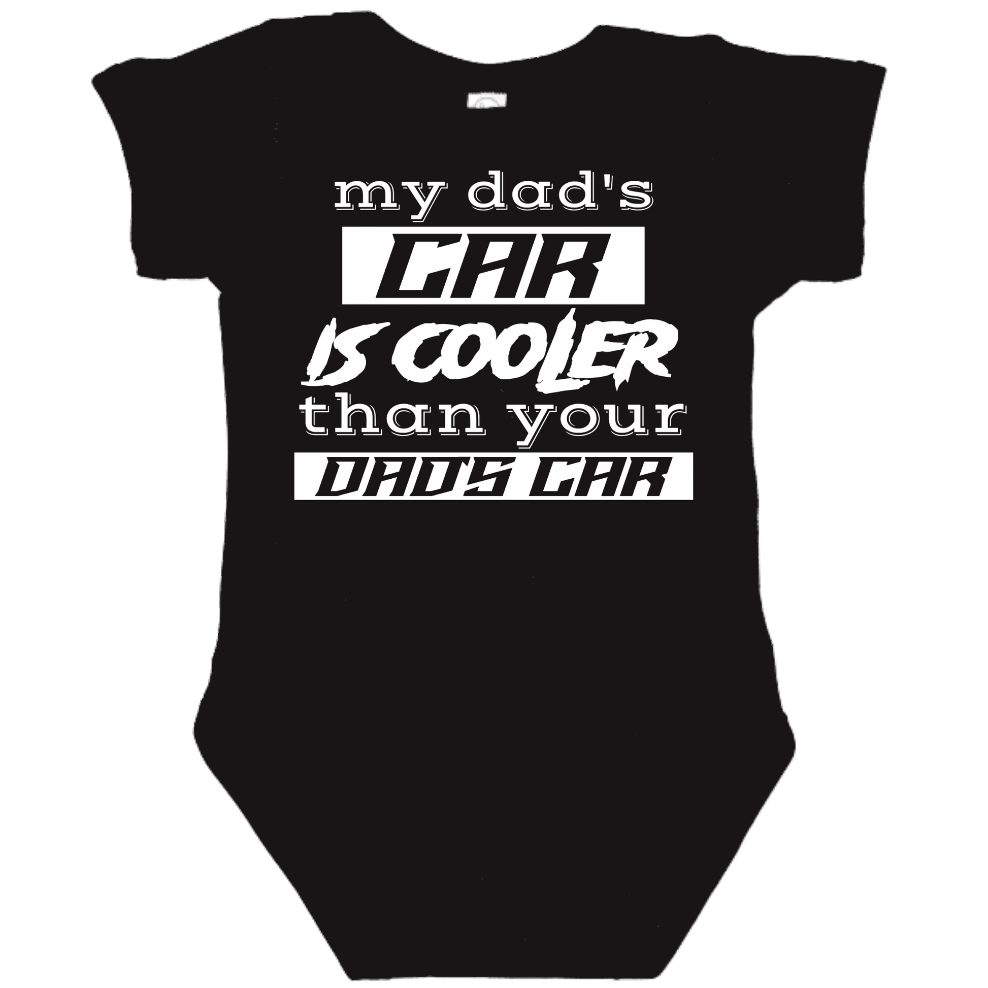 DAD'S CAR Black Onesie