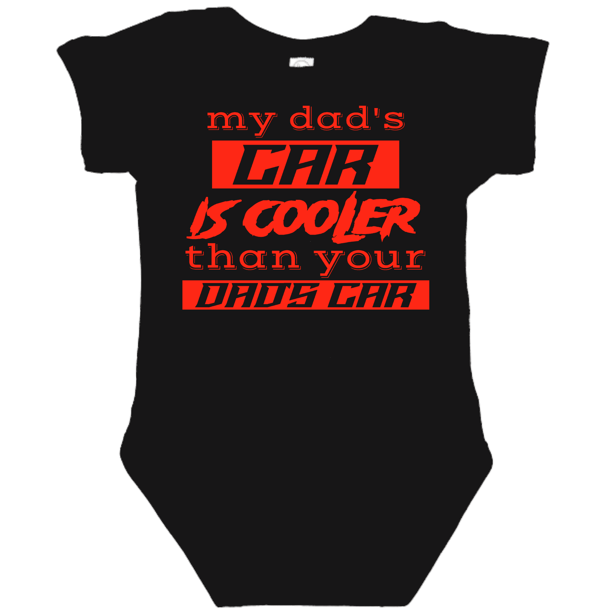 DAD'S CAR Black Onesie