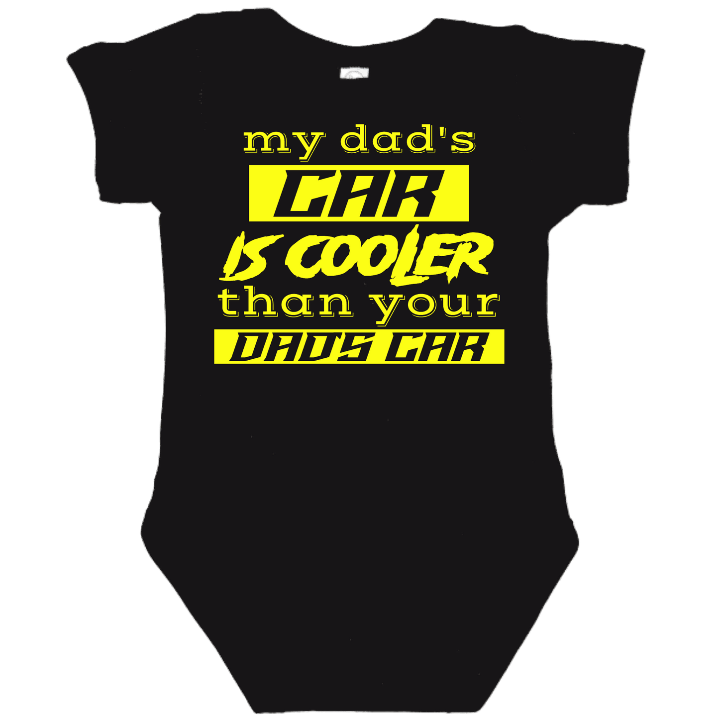 DAD'S CAR Black Onesie