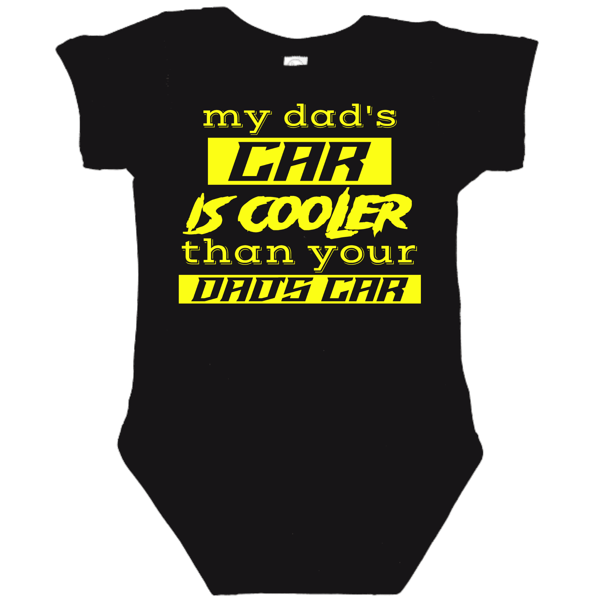 DAD'S CAR Black Onesie
