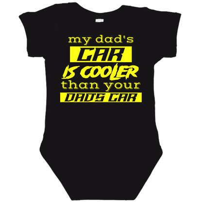 DAD'S CAR Black Onesie