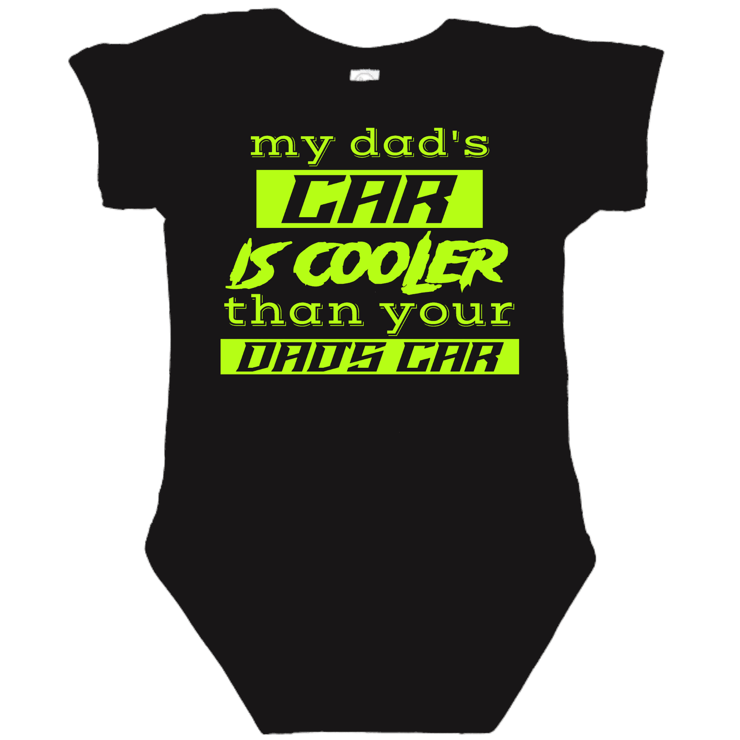 DAD'S CAR Black Onesie
