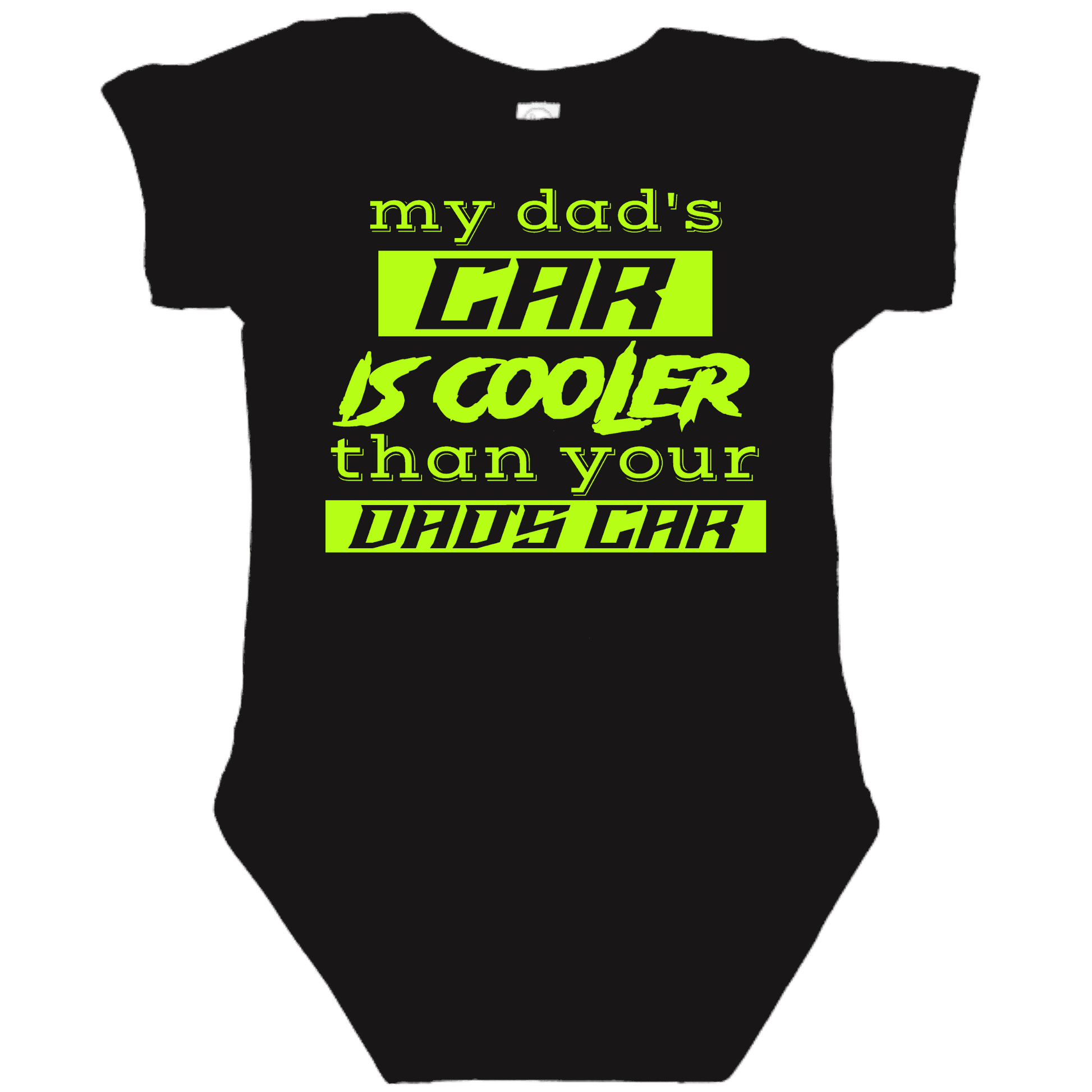 DAD'S CAR Black Onesie