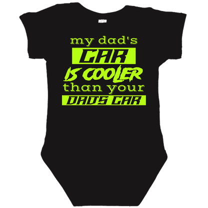 DAD'S CAR Black Onesie