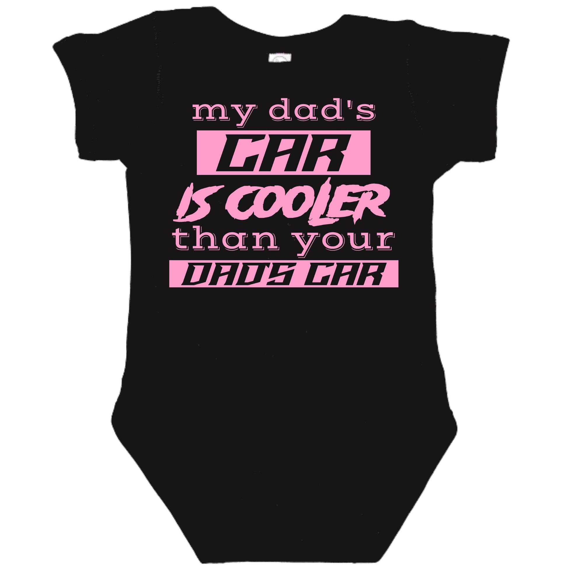 DAD'S CAR Black Onesie