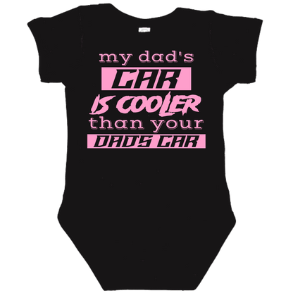 DAD'S CAR Black Onesie