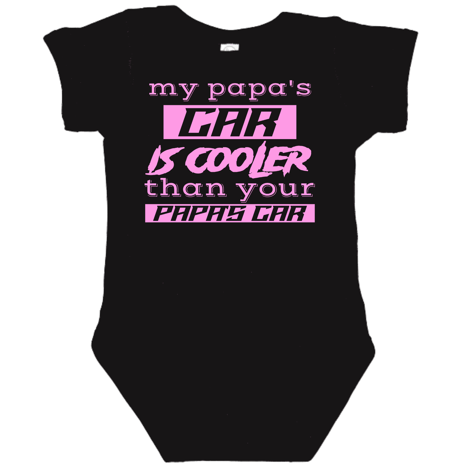PAPA'S CAR Black Onesie