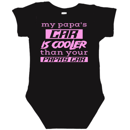 PAPA'S CAR Black Onesie