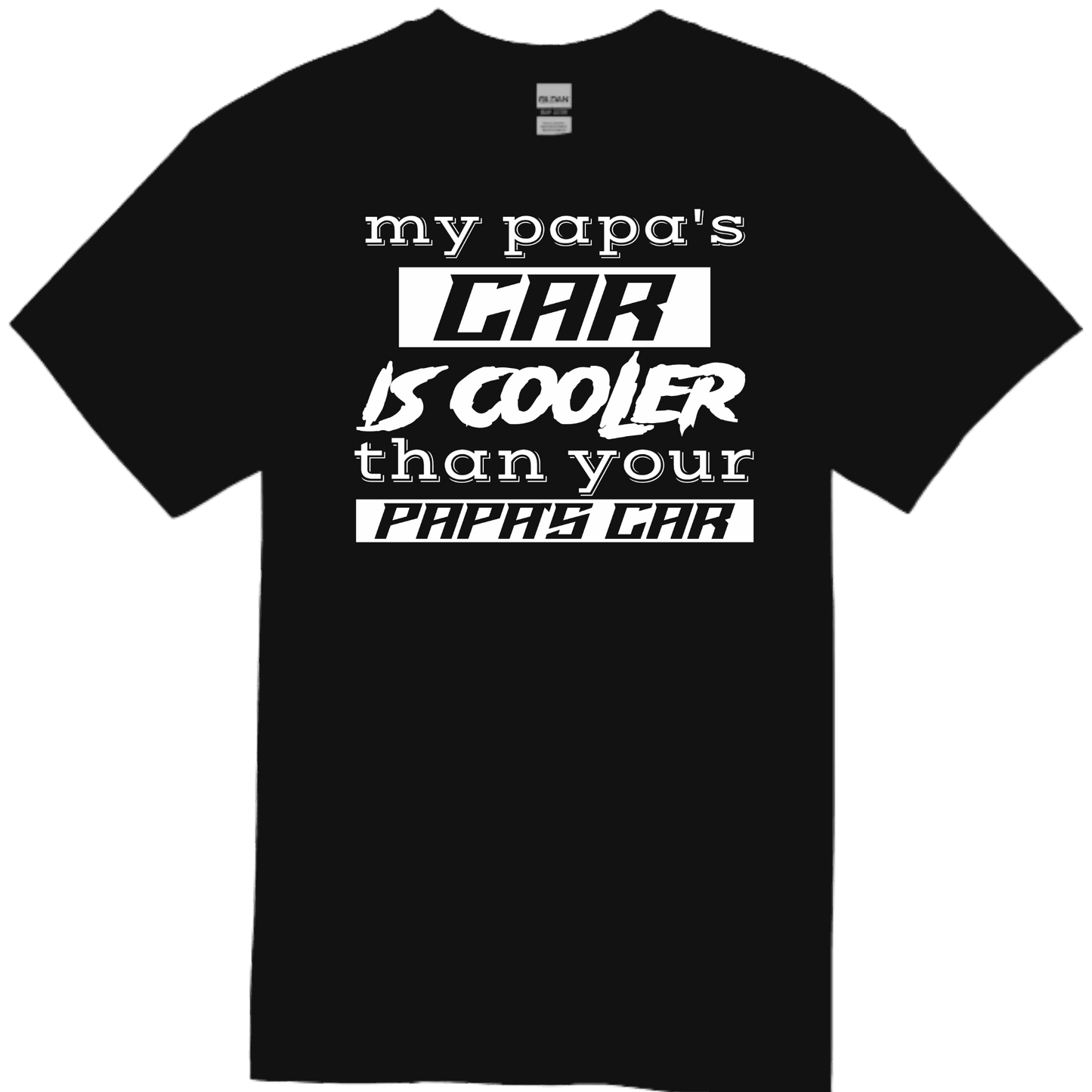 PAPA'S CAR Black TODDLER/YOUTH Tee