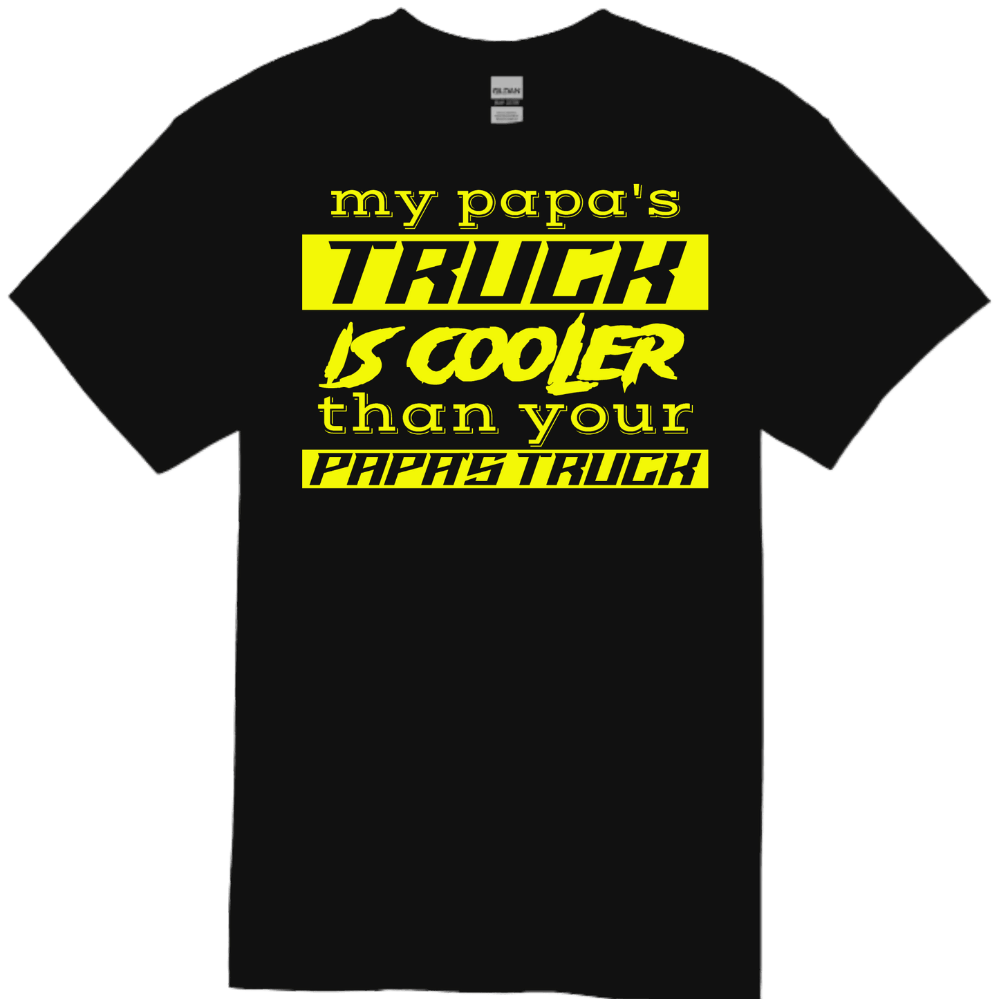 PAPA'S TRUCK Black TODDLER/YOUTH Tee
