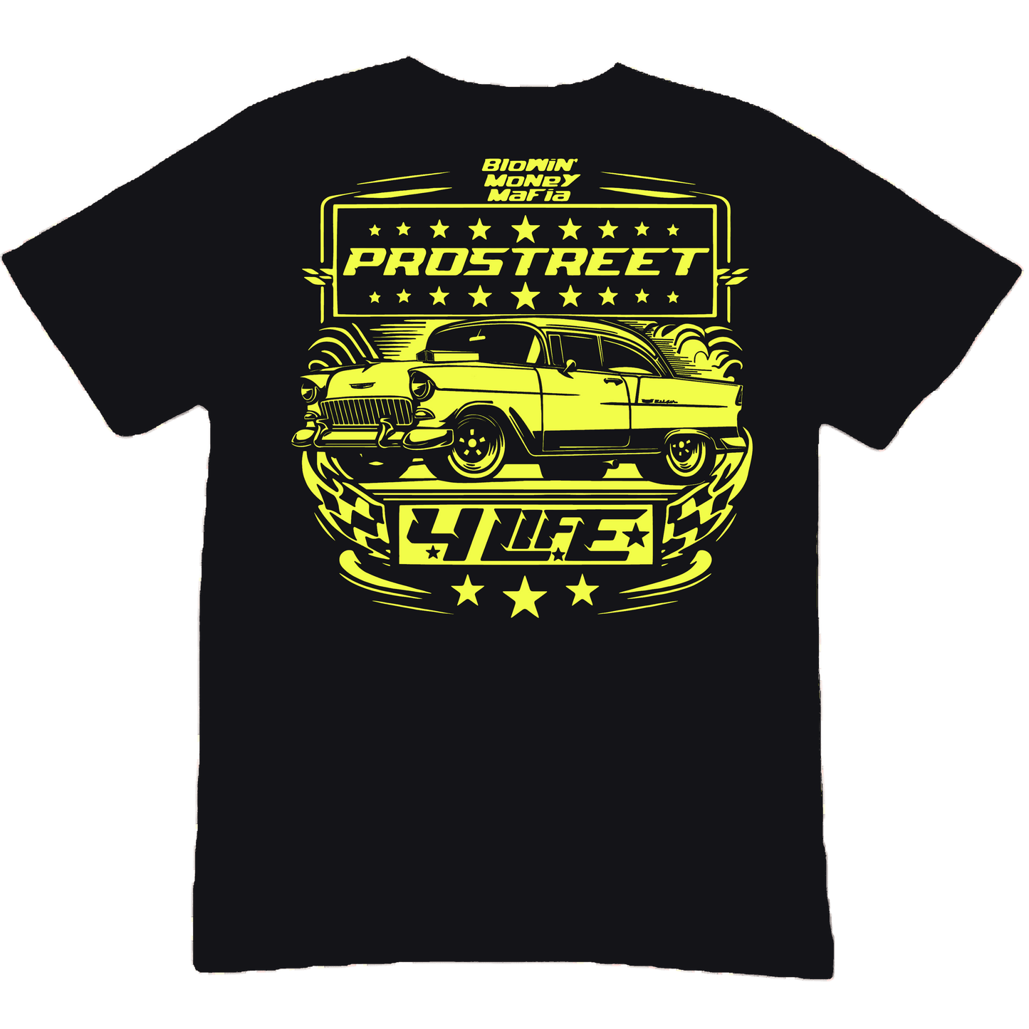 PROSTREET 4 LIFE TEE ft. 55 CHEVROLET - Black Tee