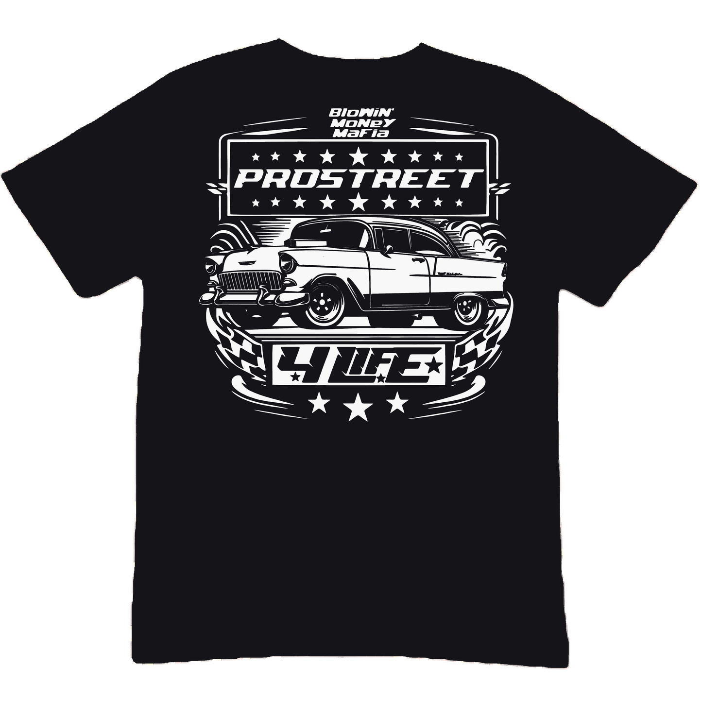 PROSTREET 4 LIFE TEE ft. 55 CHEVROLET - Black Tee