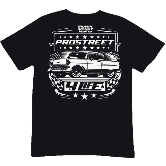 PROSTREET 4 LIFE TEE ft. 55 CHEVROLET - Black Tee