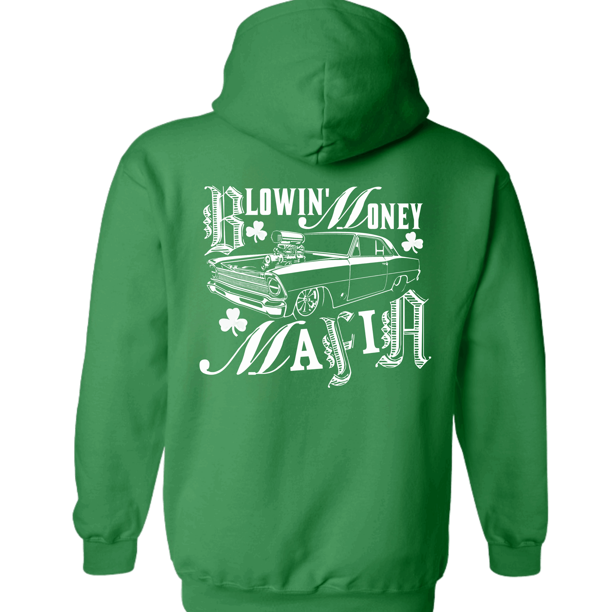 ST. PADDY'S DAY BLOWIN' MONEY MAFIA GREEN ZIP-UP