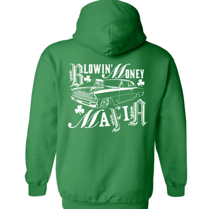 ST. PADDY'S DAY BLOWIN' MONEY MAFIA GREEN ZIP-UP