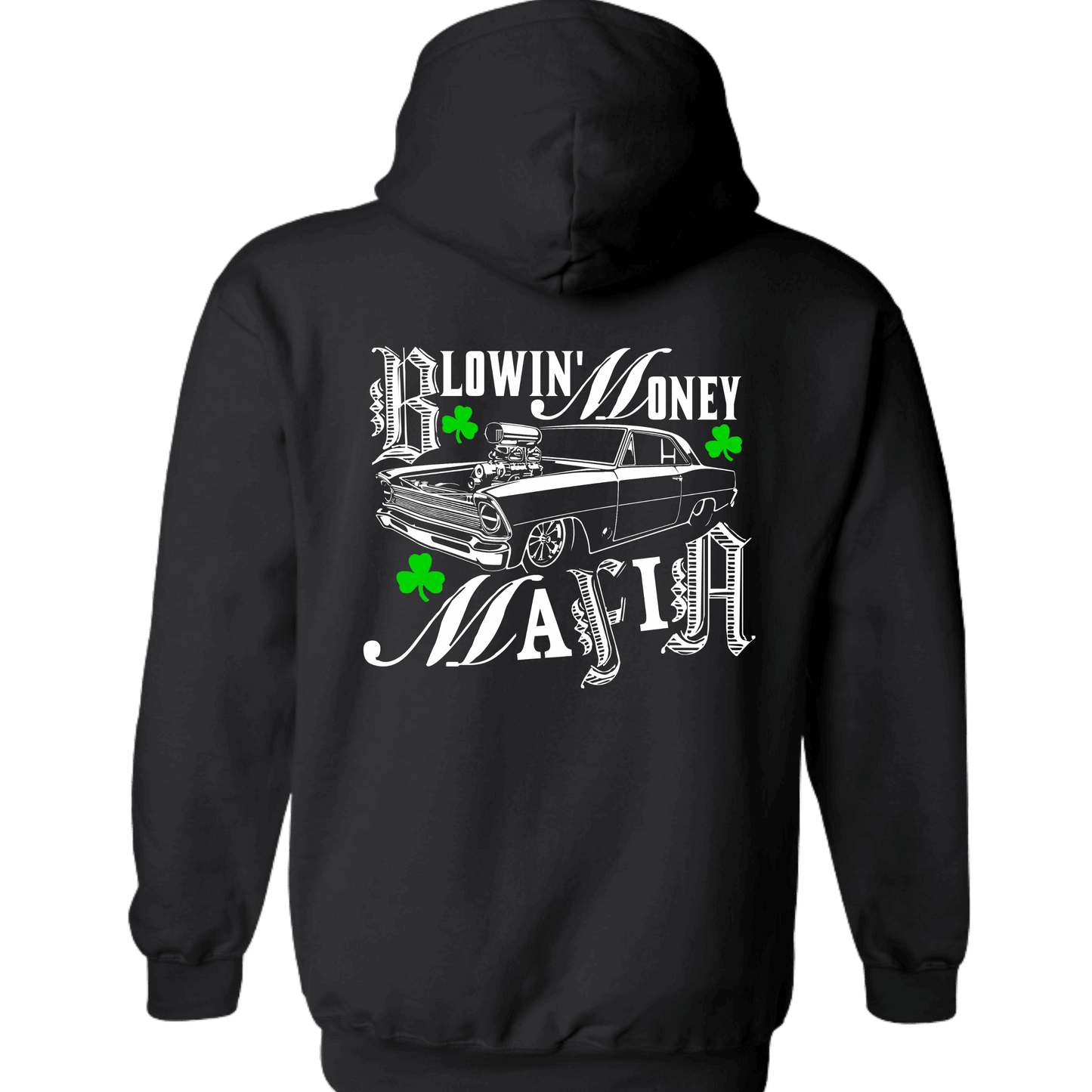 ST. PADDY'S DAY BLOWIN' MONEY MAFIA BLACK ZIP-UP