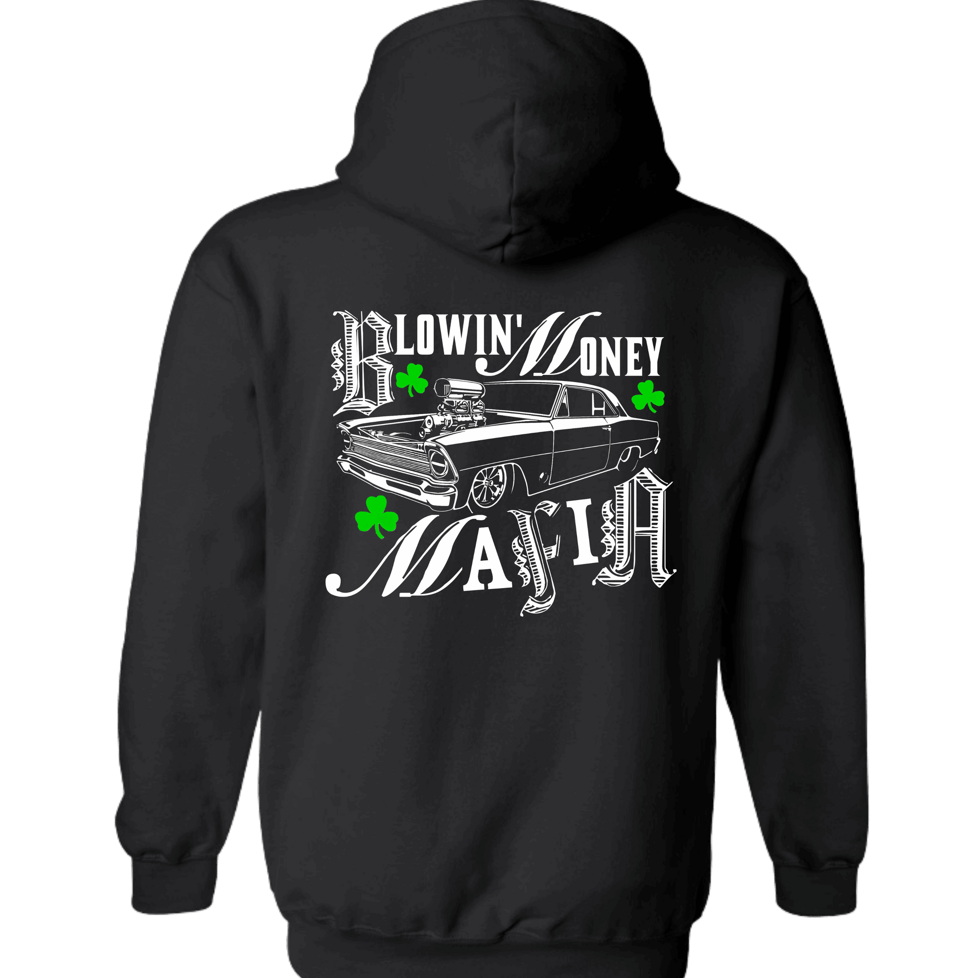 ST. PADDY'S DAY BLOWIN' MONEY MAFIA BLACK ZIP-UP