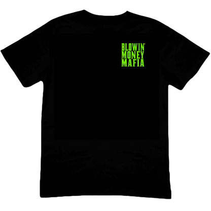 ST. PADDY'S DAY NEON BLOWIN' MONEY MAFIA BLACK TEE