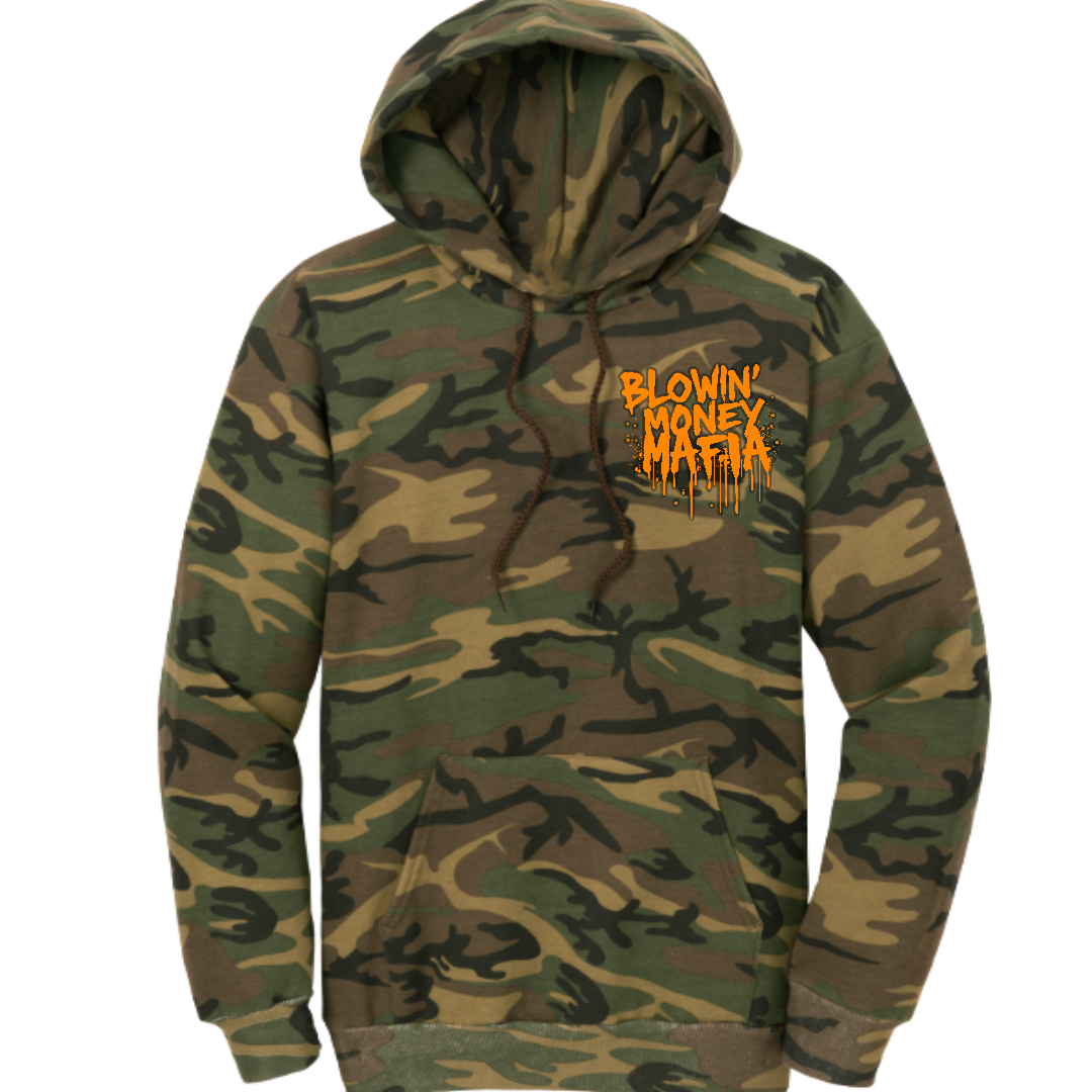Predator Hoodie - Green/Safety Orange Camo