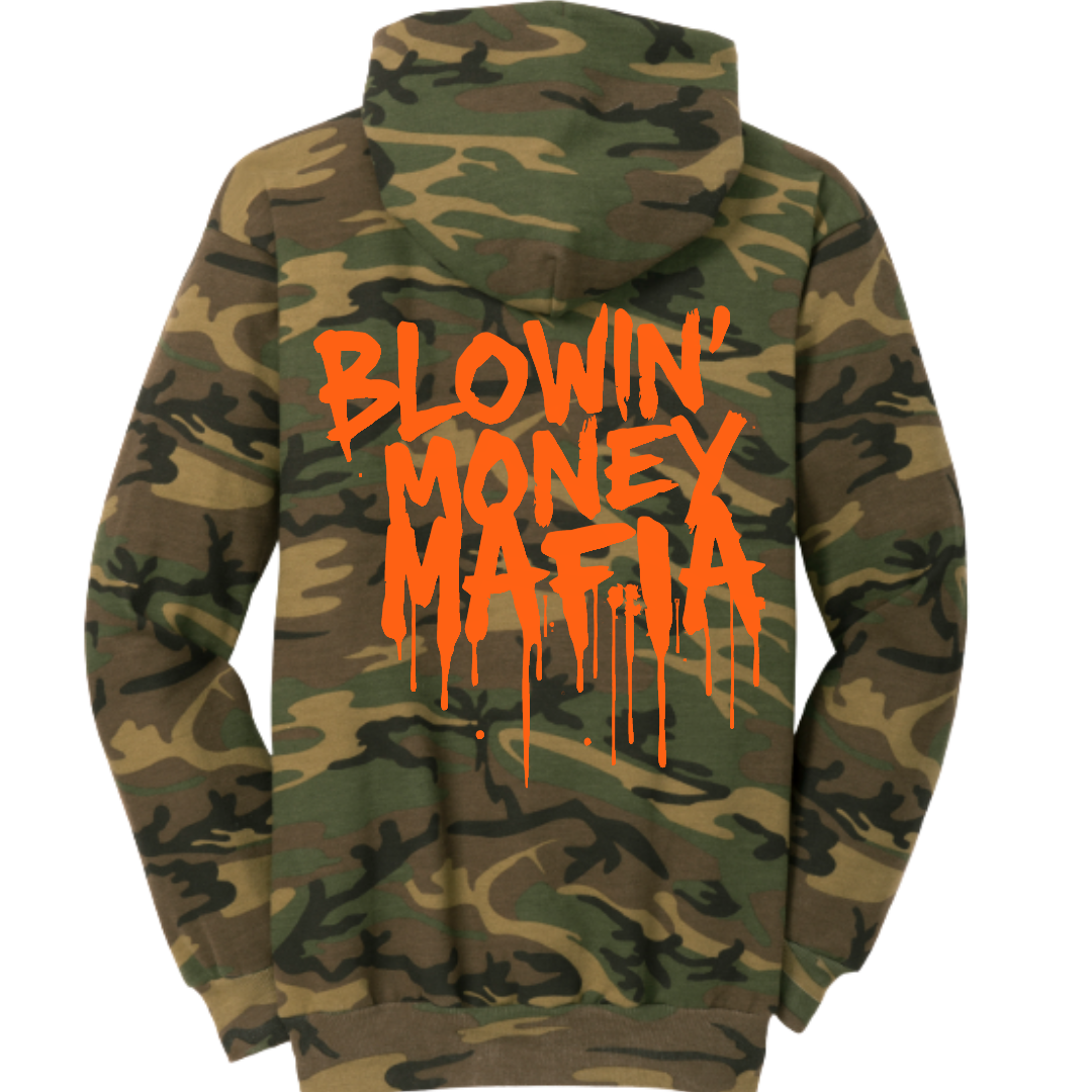 Predator Hoodie - Green/Safety Orange Camo
