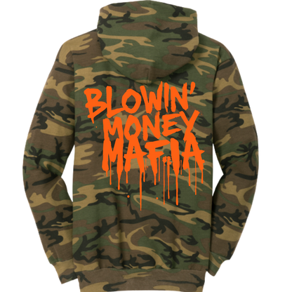 Predator Hoodie - Green/Safety Orange Camo