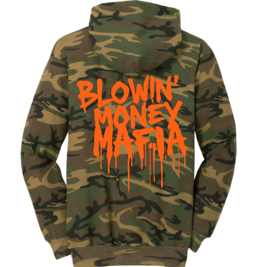 Predator Hoodie - Green/Safety Orange Camo