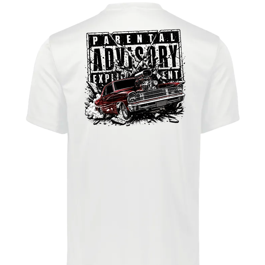 Parental Advisory (white)- Tee, Hoodie, Long Sleeve