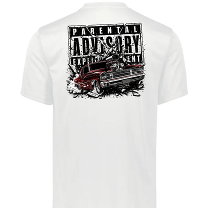 Parental Advisory (white)- Tee, Hoodie, Long Sleeve