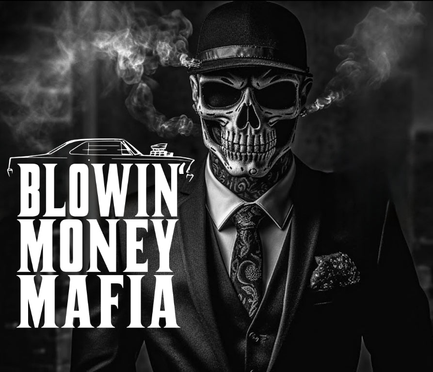 Blowin' Money Mafia Skull Cup Design